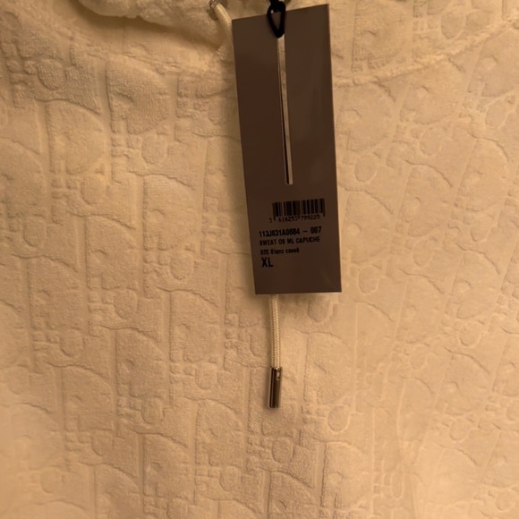 AUTHENTIC DIOR OBLIQUE HOODIE WHITE XL NEW WITH TAGS - Picture 2 of 3